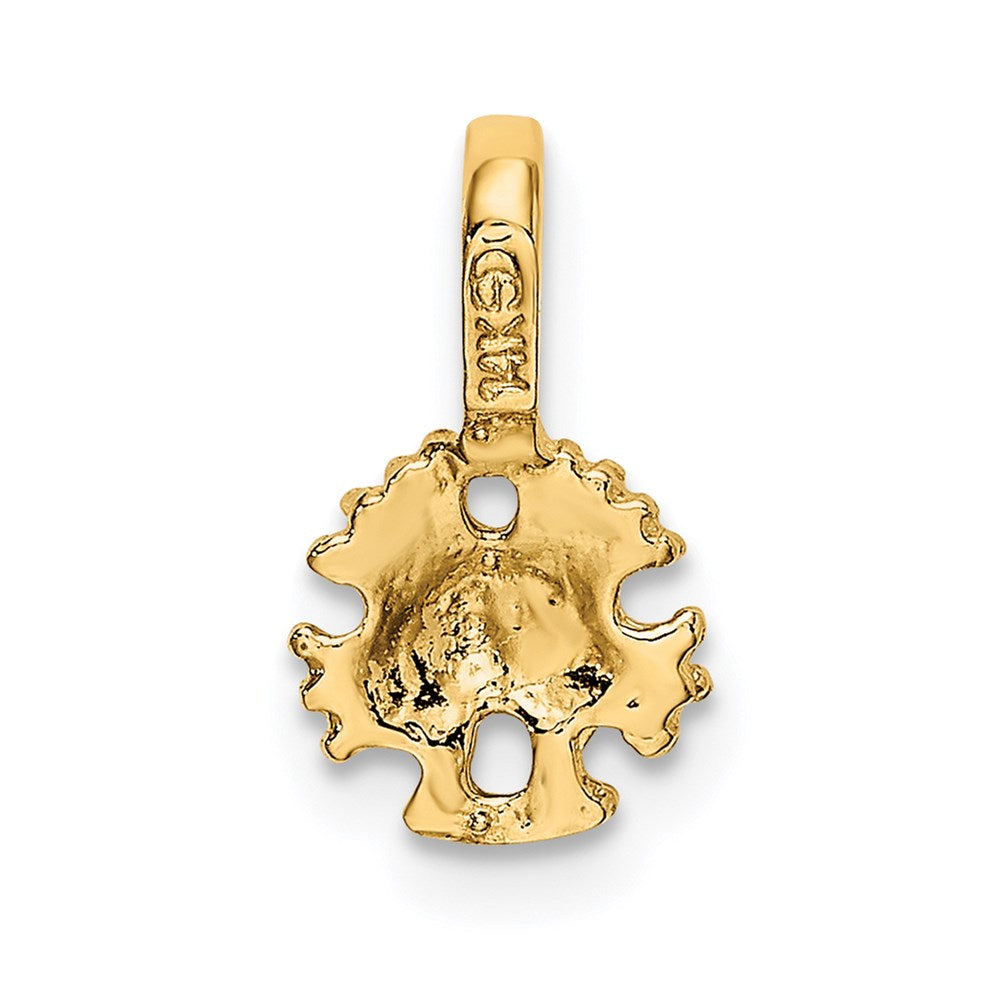 14K Mini Sand Dollar with Fixed Bail Charm