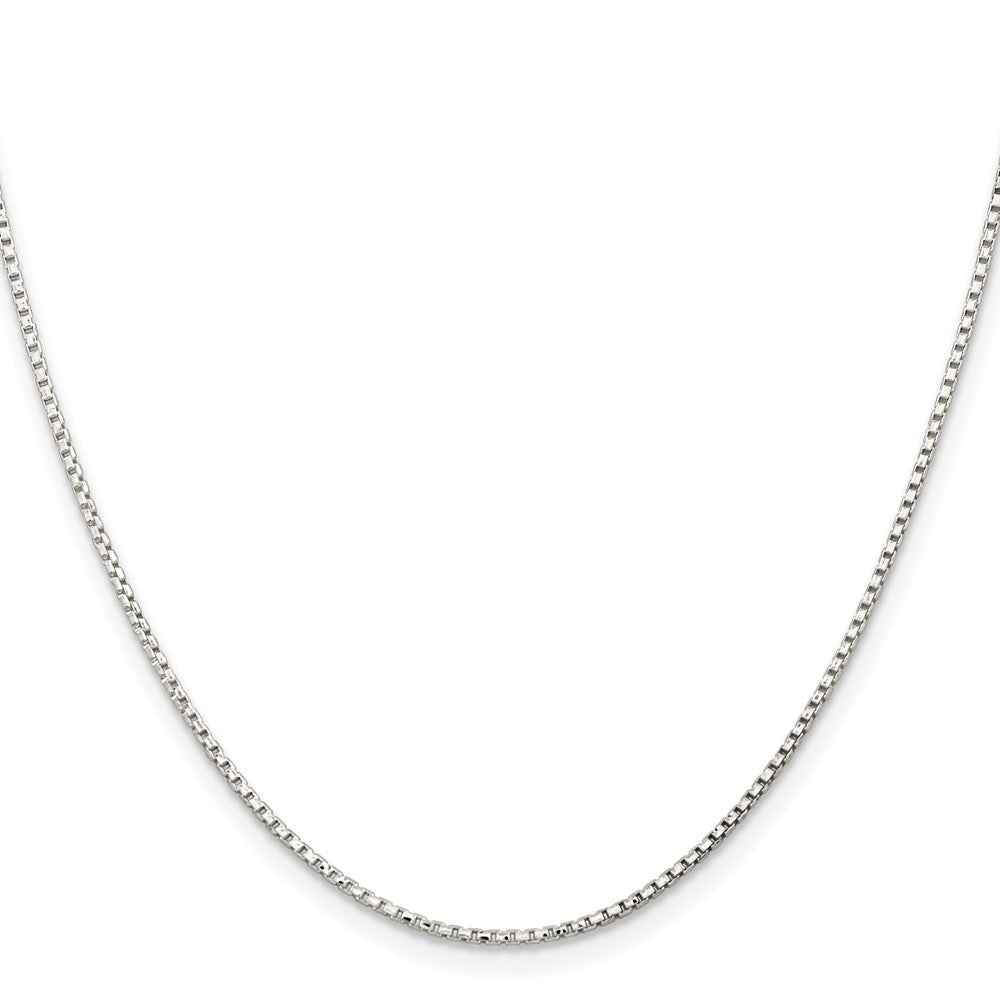 Sterling Silver 1.3mm Diamond-cut Round Box Chain 30 Inches