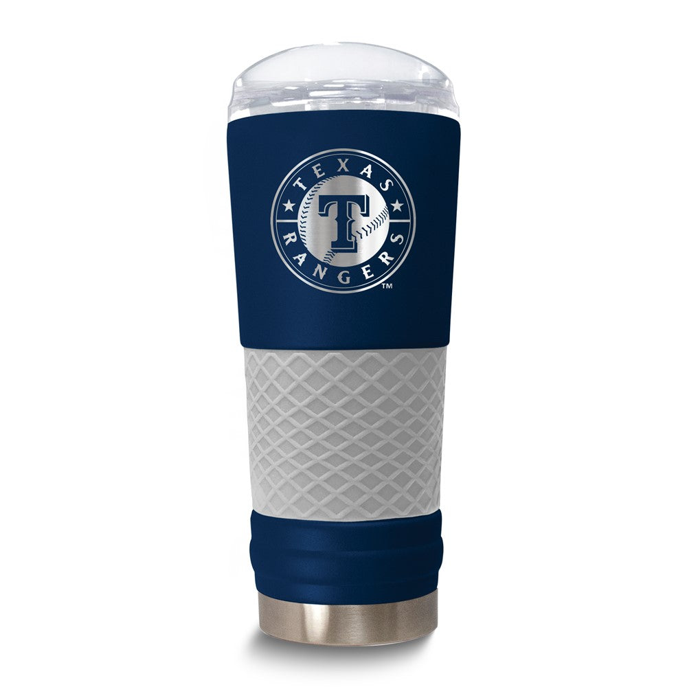 MLB Texas Rangers Stainless Steel Silicone Grip 24 oz. Draft Tumbler with Lid