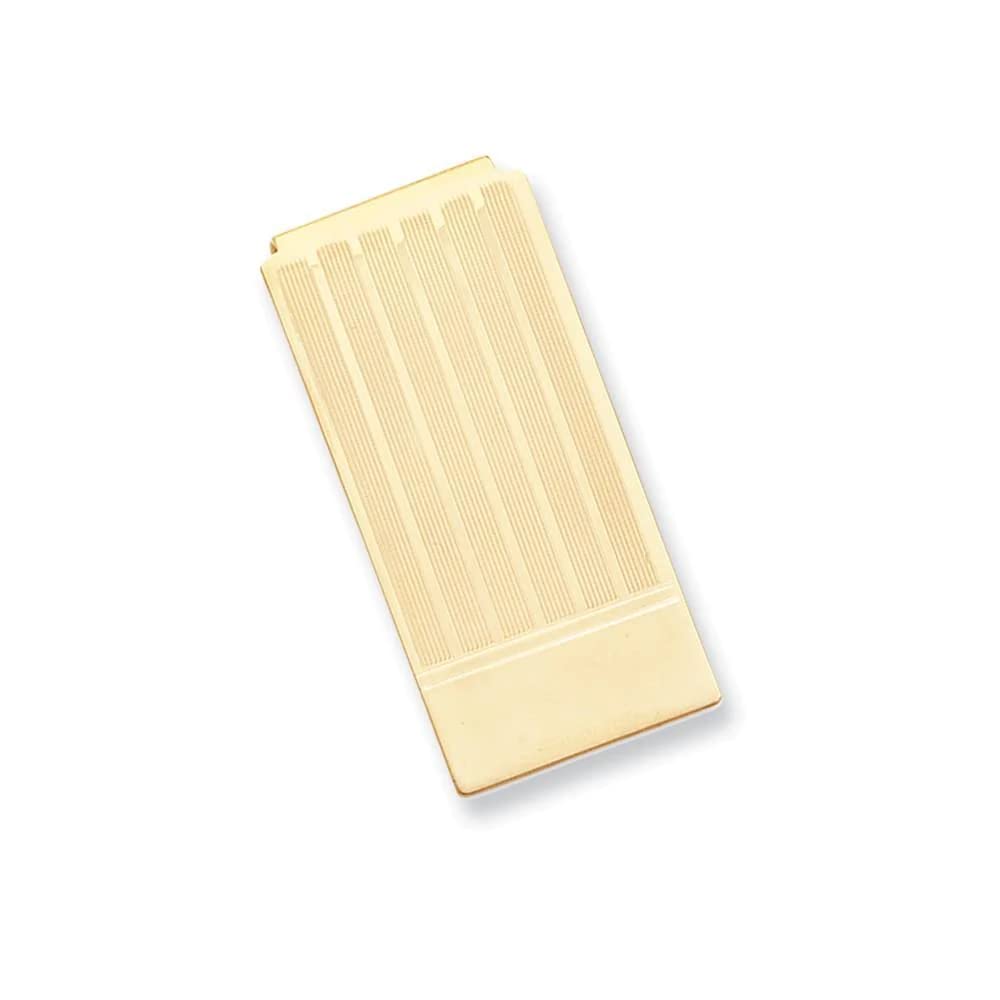 Primal Gold-plated Kelly Waters Etched Lines Hinged Money Clip