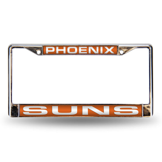 Phoenix Basketball Sun's Chrome Metal Laser Cut License Plate Frame