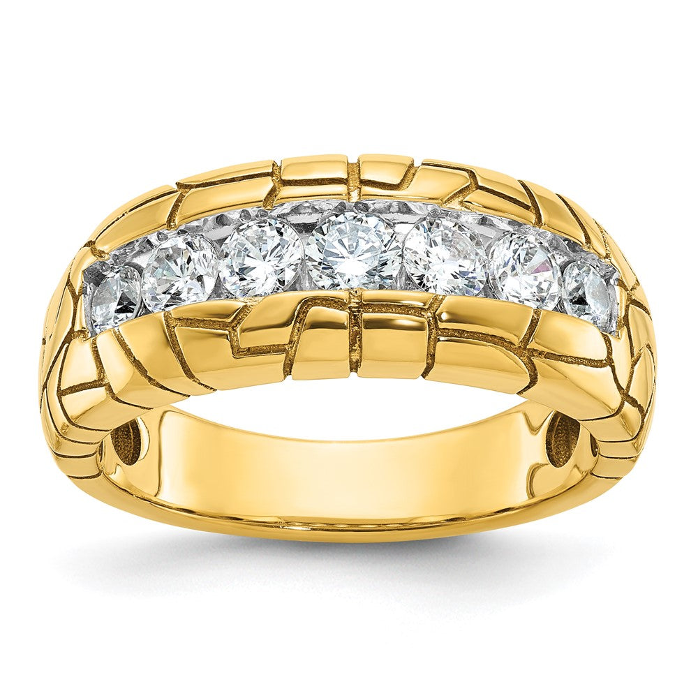 IBGoodman 14k 1 carat Lab Grown Diamond VS/SI+ G+ Complete Men's Nugget Ring