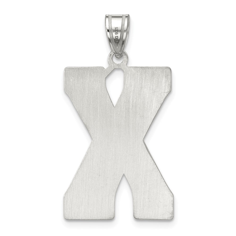 Sterling Silver Letter X Initial Pendant