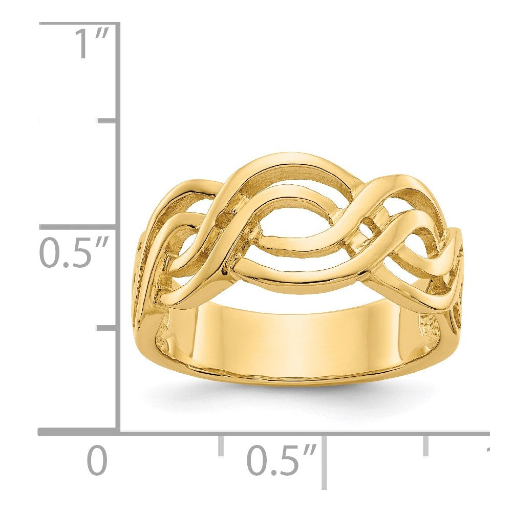 14k Infinity Ring Size 7