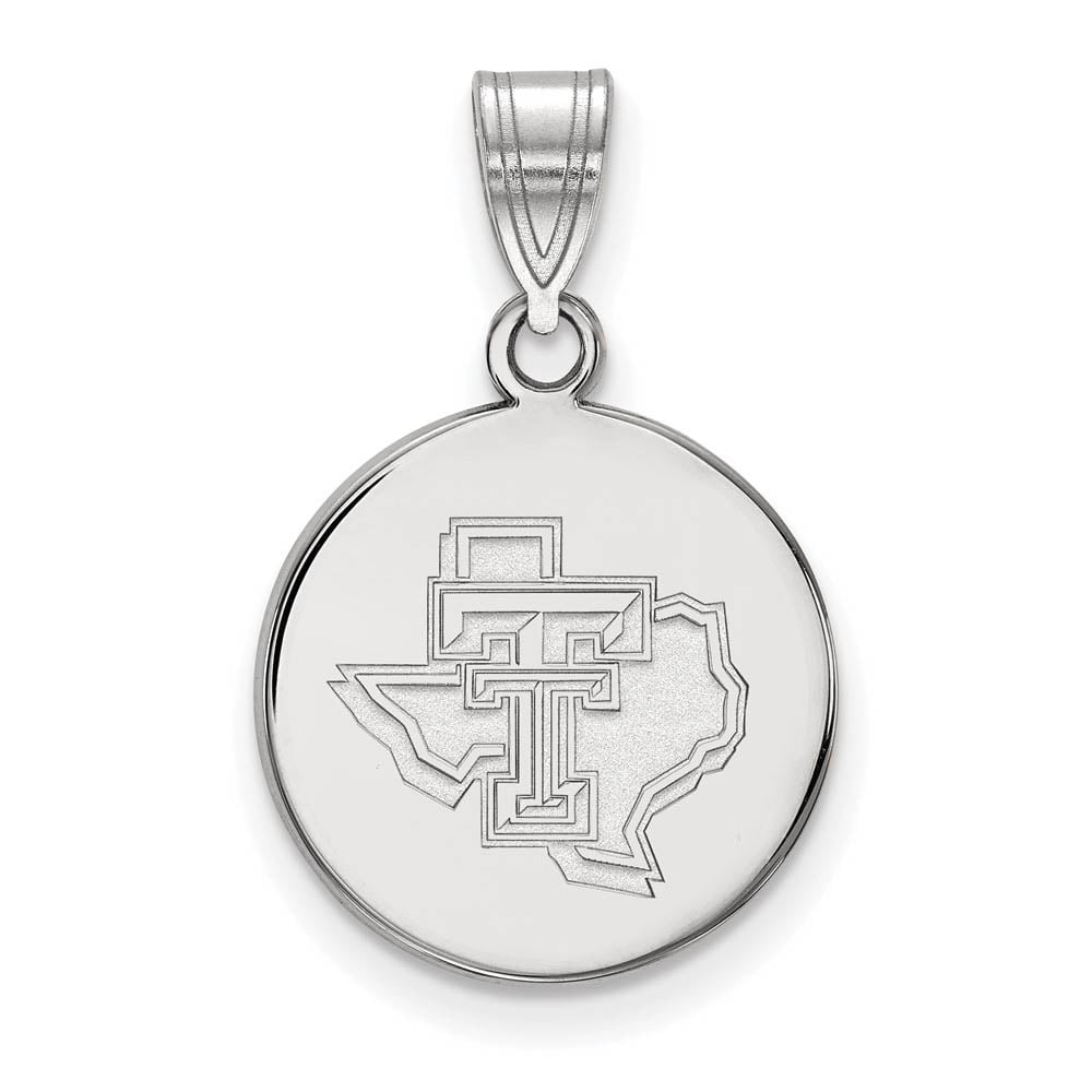 Sterling Silver Texas Tech U. Medium Pendant