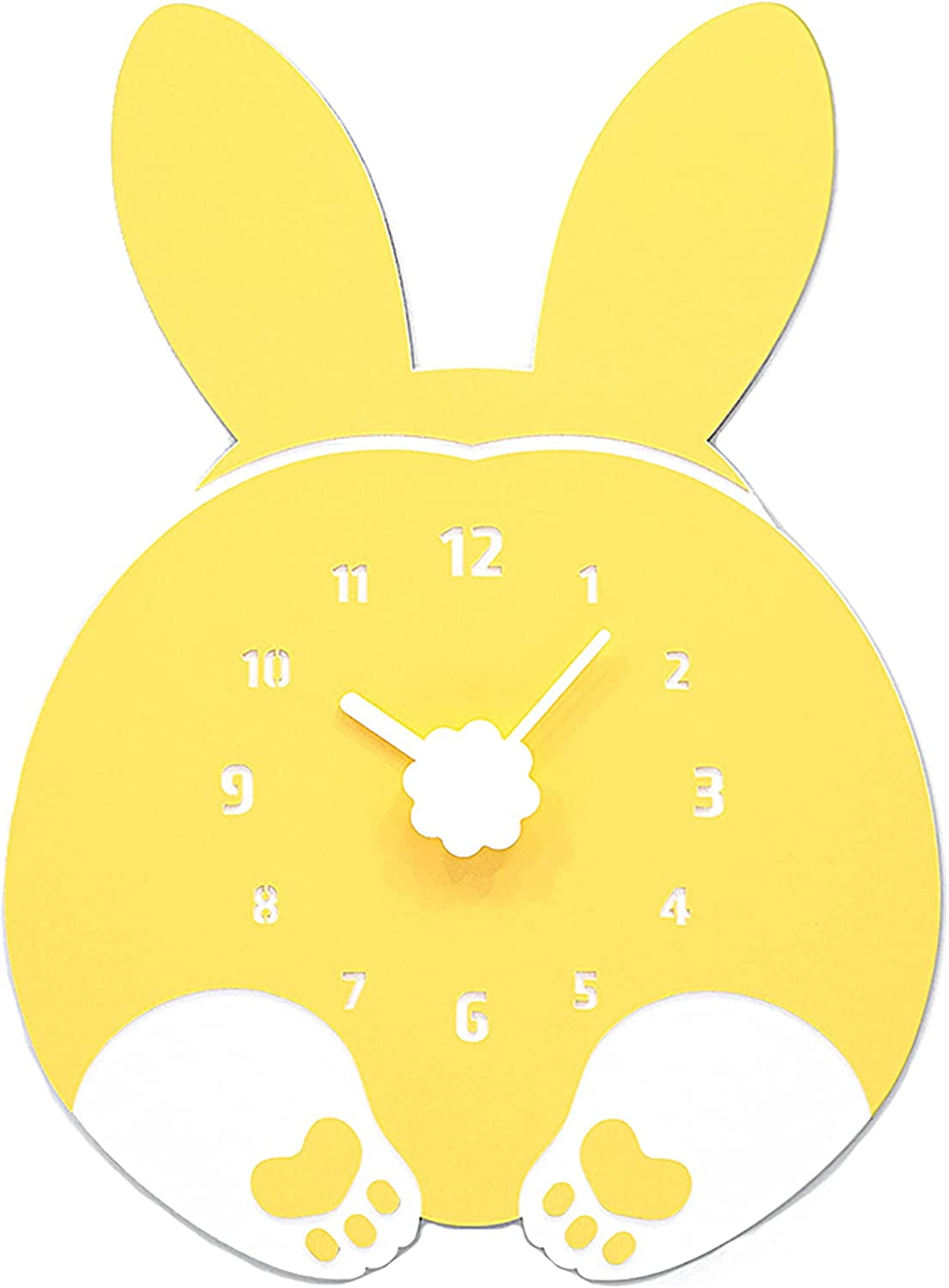 Modern Minimalist Silent Wall Clock Funny Animal Collection (Rabbit Butt)