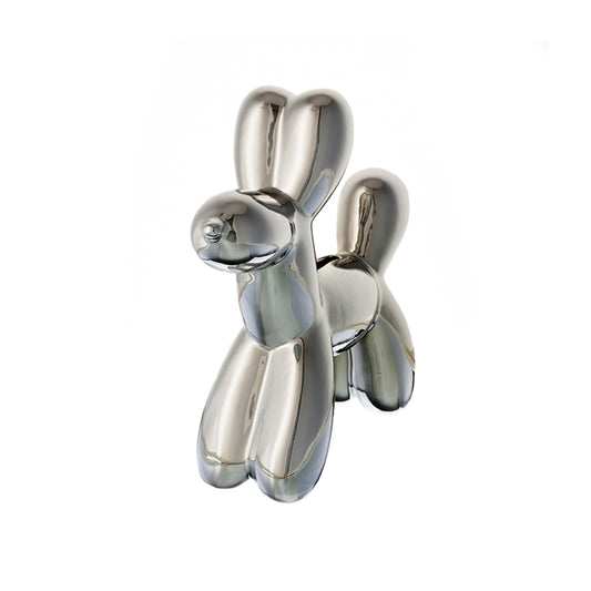Creative Gifts International Balloon Dog Bank, Silver