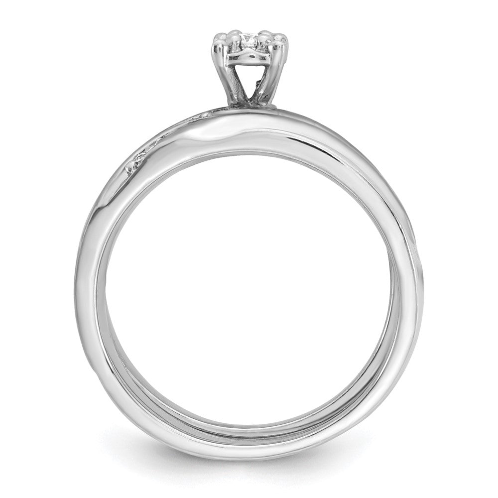 Sterling Silver Diamond Bridal Set