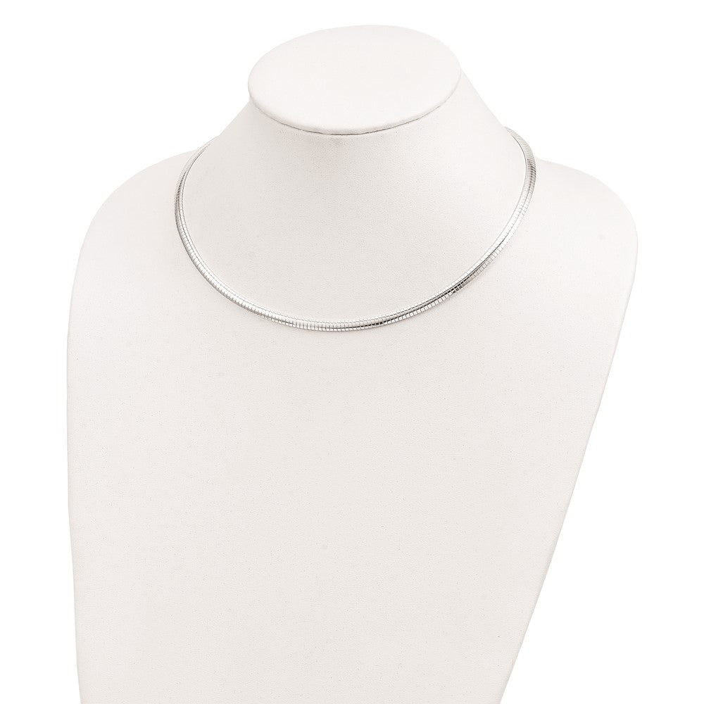 Sterling Silver 4mm Cubetto Necklace 18 Inches
