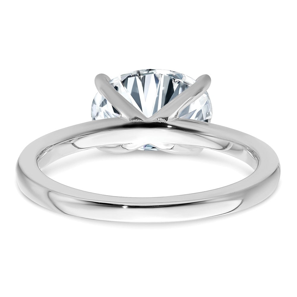 Sterling Silver East West Oval CZ Solitaire Ring
