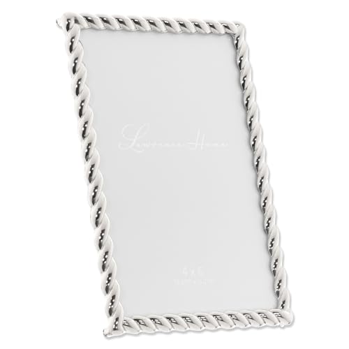 Lawrence Frames Silver Metal Rope 4x6 Picture Frame