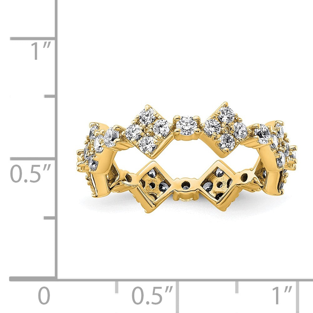 True Origin 14k 1 1/4 carat VS D E F Size 7 Eternity Band
