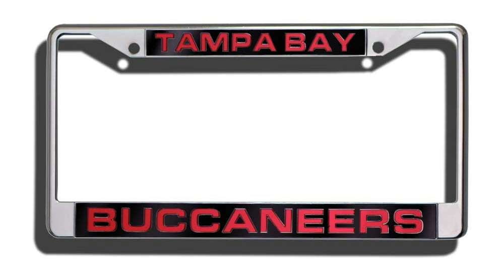 Tampa Bay Buccaneers License Plate Frame Laser Cut Chrome