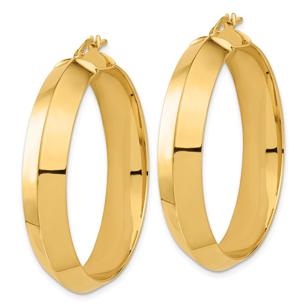 Bronze Polished Round Hoop Earrings