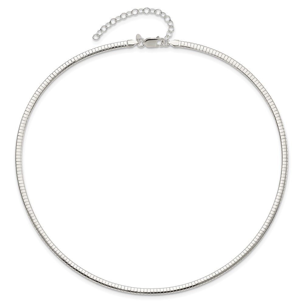 Sterling Silver 3.25mm w/2in. Ext Cubetto Chain 16 Inches