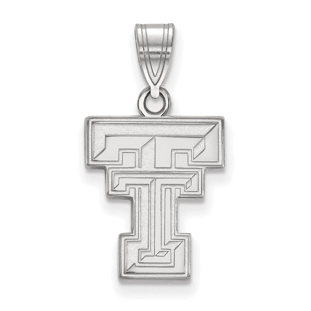 Sterling Silver Texas Tech U. Medium 'TT' Pendant