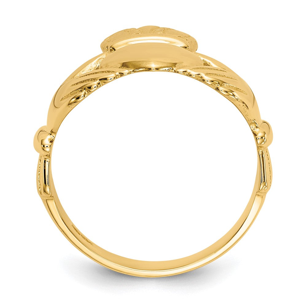 14k Men's Claddagh Ring Size 10
