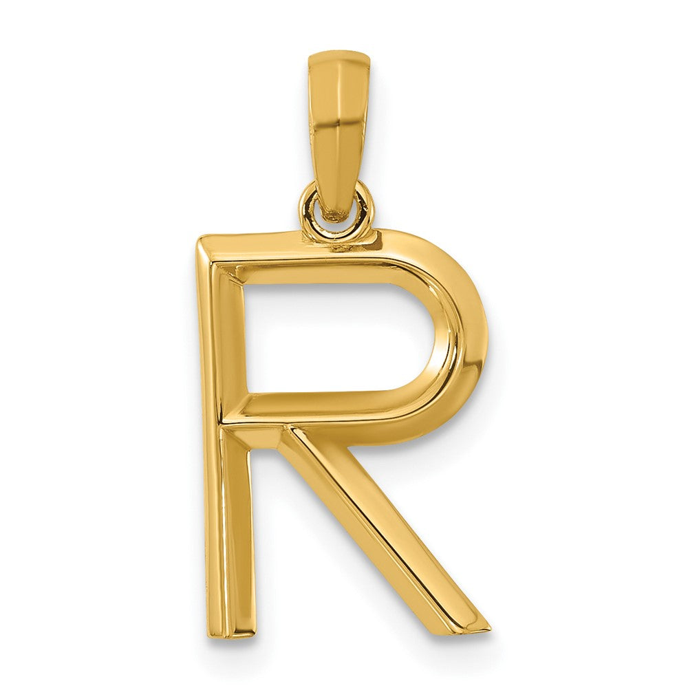 14k Yellow Gold Fancy Letter R