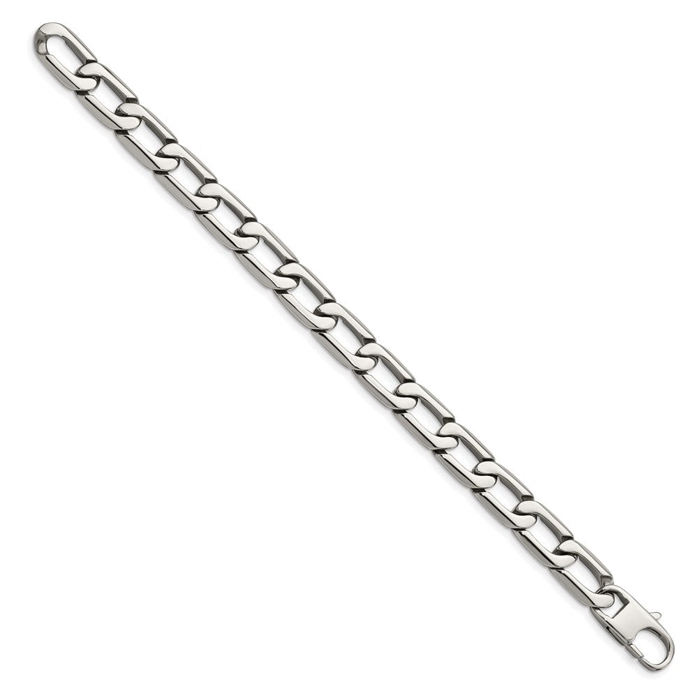 Stainless Steel Polished Open Link 8.5in Bracelet 8.5 inches