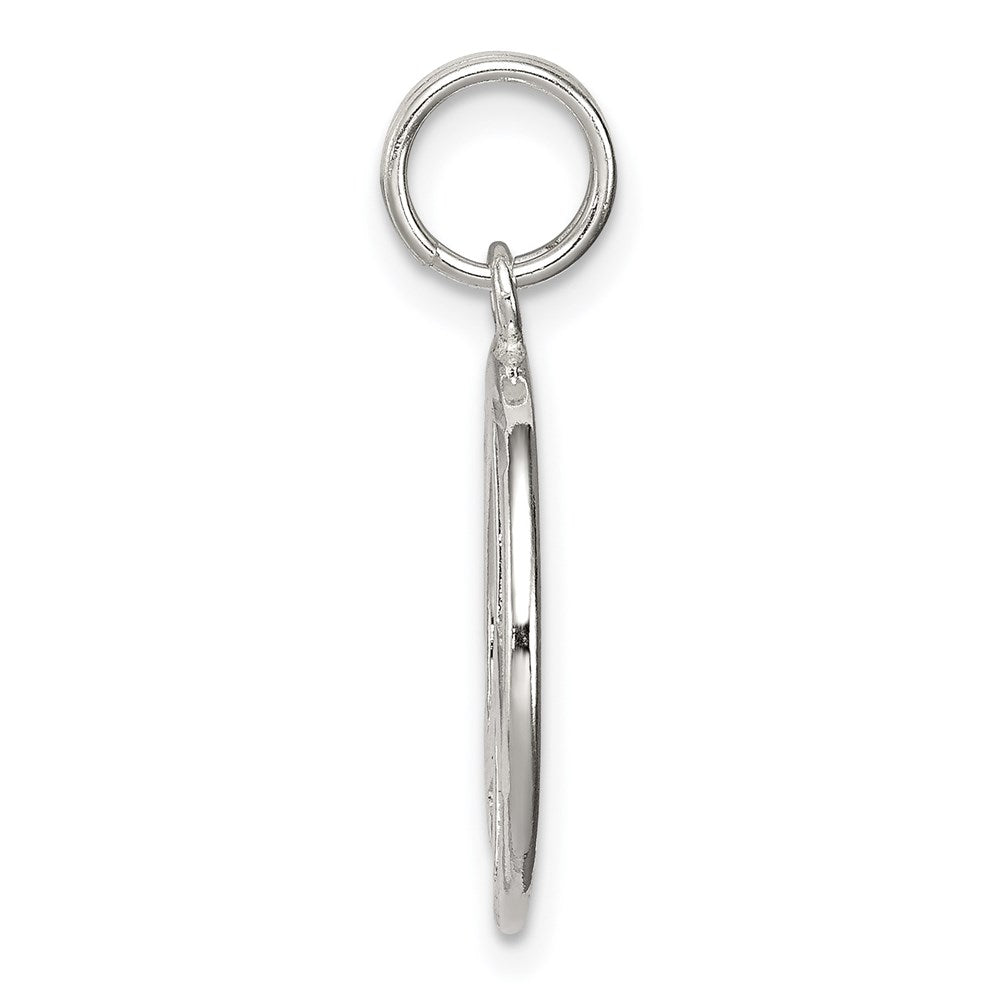 Sterling Silver Diamond-Cut Peace Symbol Charm