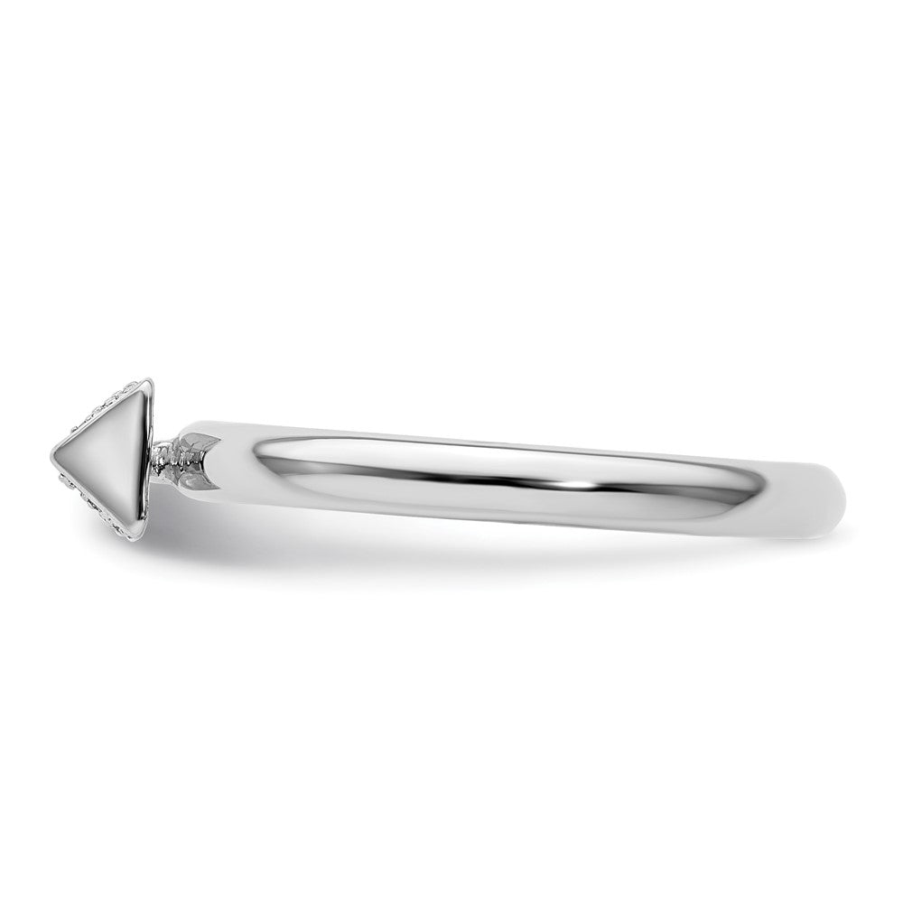 Sterling Silver Stackable Expressions Diamond Ring Size -5