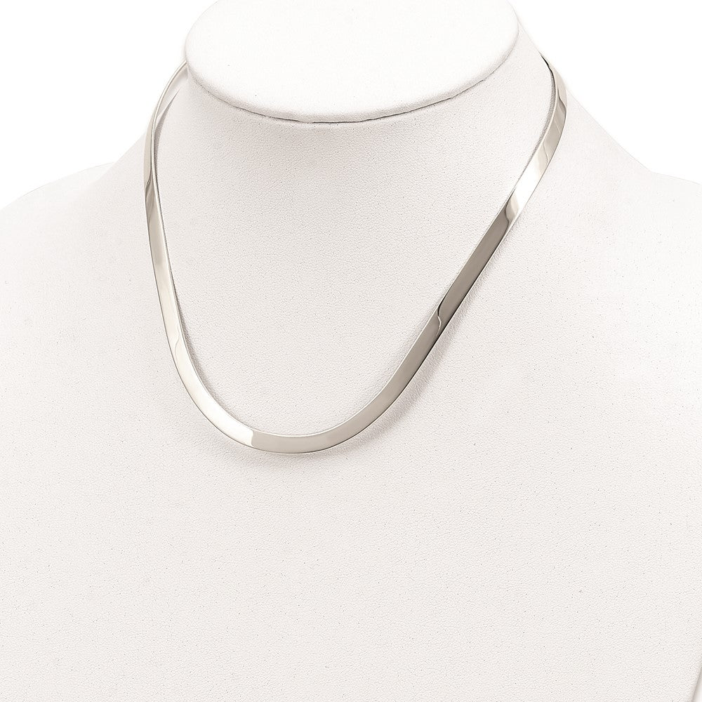 Sterling Silver 5mm Polished Neck Collar 14 Inches
