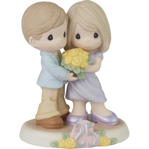 Precious Moments 223017 Twenty-Five Happy Years Together Bisque Porcelain Figurine