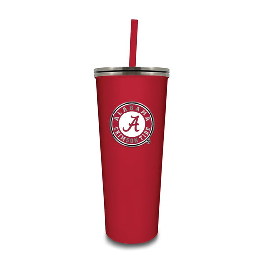 University of Alabama Stainless Steel 24 ounce Skinny Tumbler with Straw