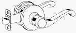 Schlage J10VLAS605 Pb Lasalle Pass Lever