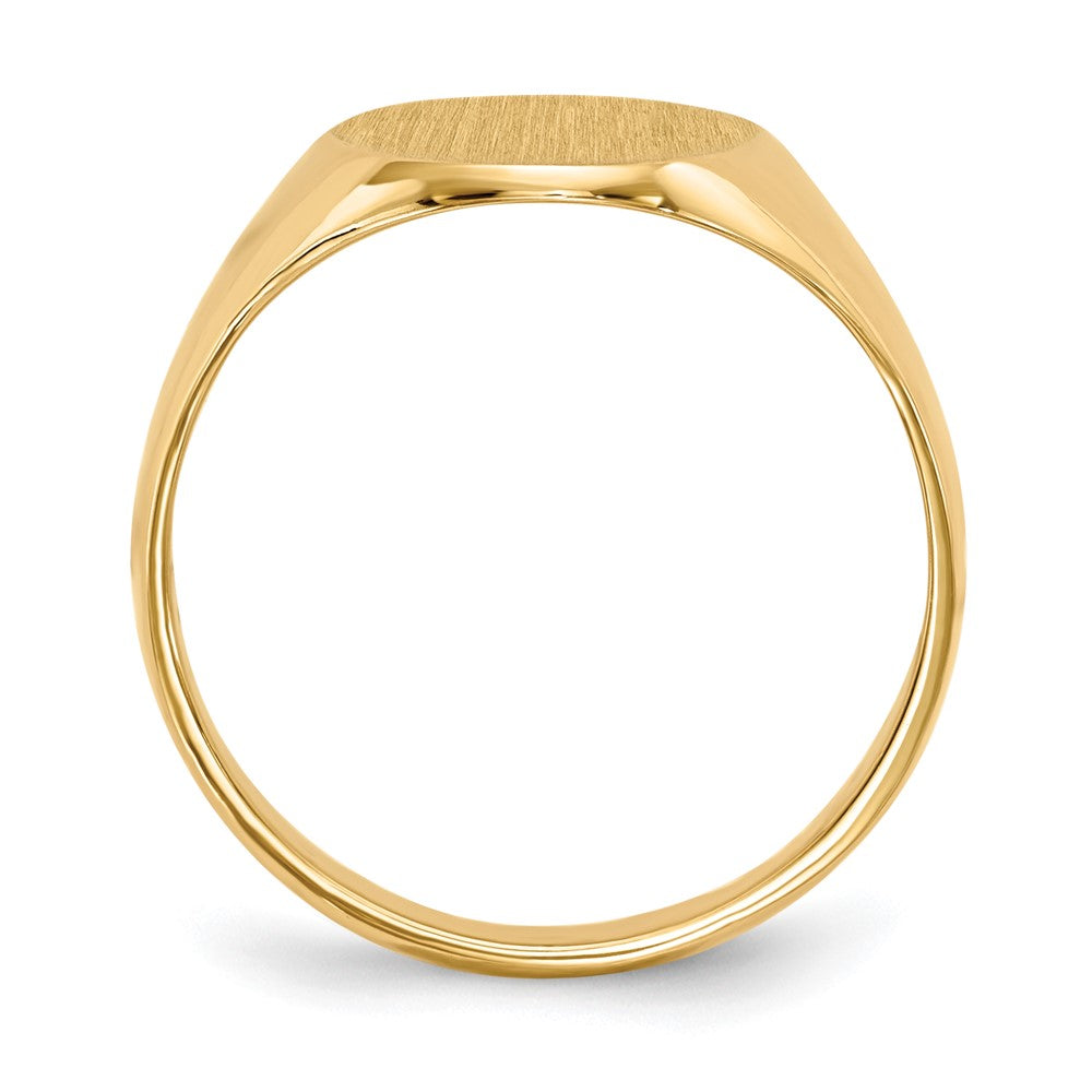 10k 14.0x10.0mm Closed Back Signet Ring Size 6.75