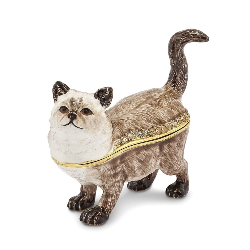 Pewter Himalayan Cat Trinket Box