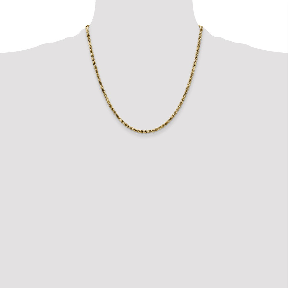 10k 2.25mm Semi-solid D/C Rope Chain