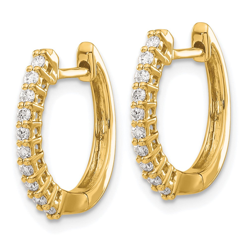 14k 1/4 carat Lab Grown Diamond VS/SI+ G+ Complete Hinged Hoop Earrings