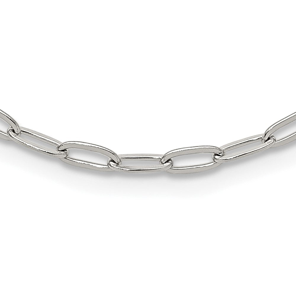 Stainless Steel Polished Open Link Paperclip 15in w/2in ext. Necklace