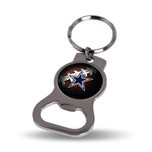 NFL Dallas Cowboys Silver-tone Bottle Opener Key Ring by Rico Industries QGC6187
