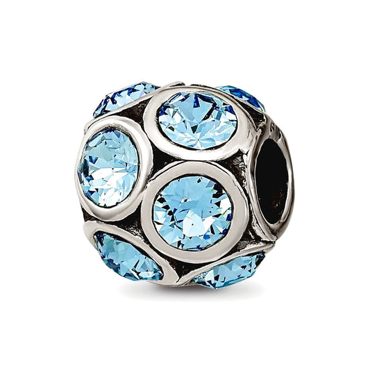 Sterling Silver Reflections March Preciosa Crystal Bead