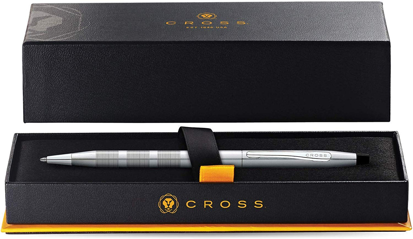 Cross Classic Century Refillable Ballpoint Pen, Medium Ballpen, Includes Premium Gift Box - Satin Chrome