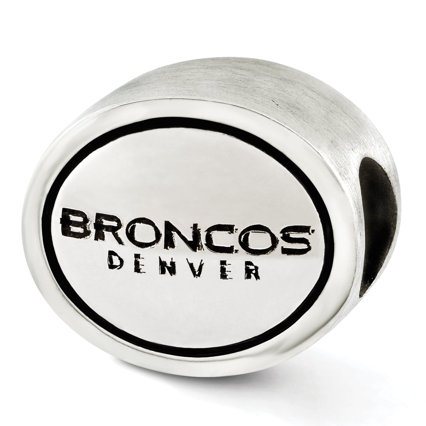 Sterling Silver Antiqued Denver Broncos NFL Bead