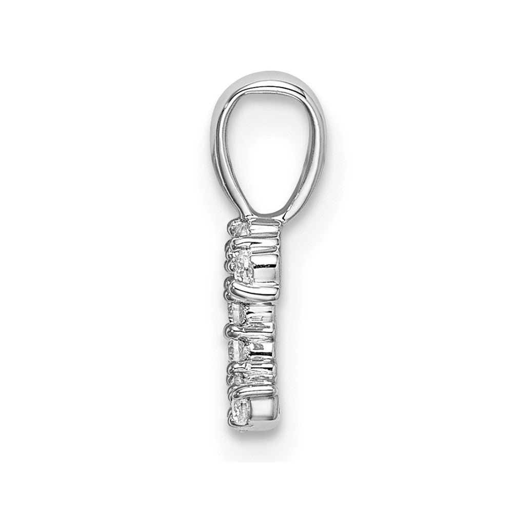 14k White Gold 1/10 carat Lab Grown Diamond VS/SI+ G+ Letter C Initial Pendant