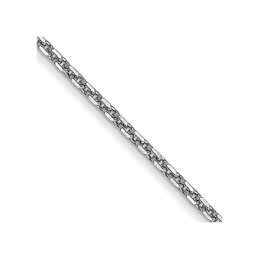 14K White Gold 22 inch .95mm Diamond-cut Cable with Lobster Clasp Chain
