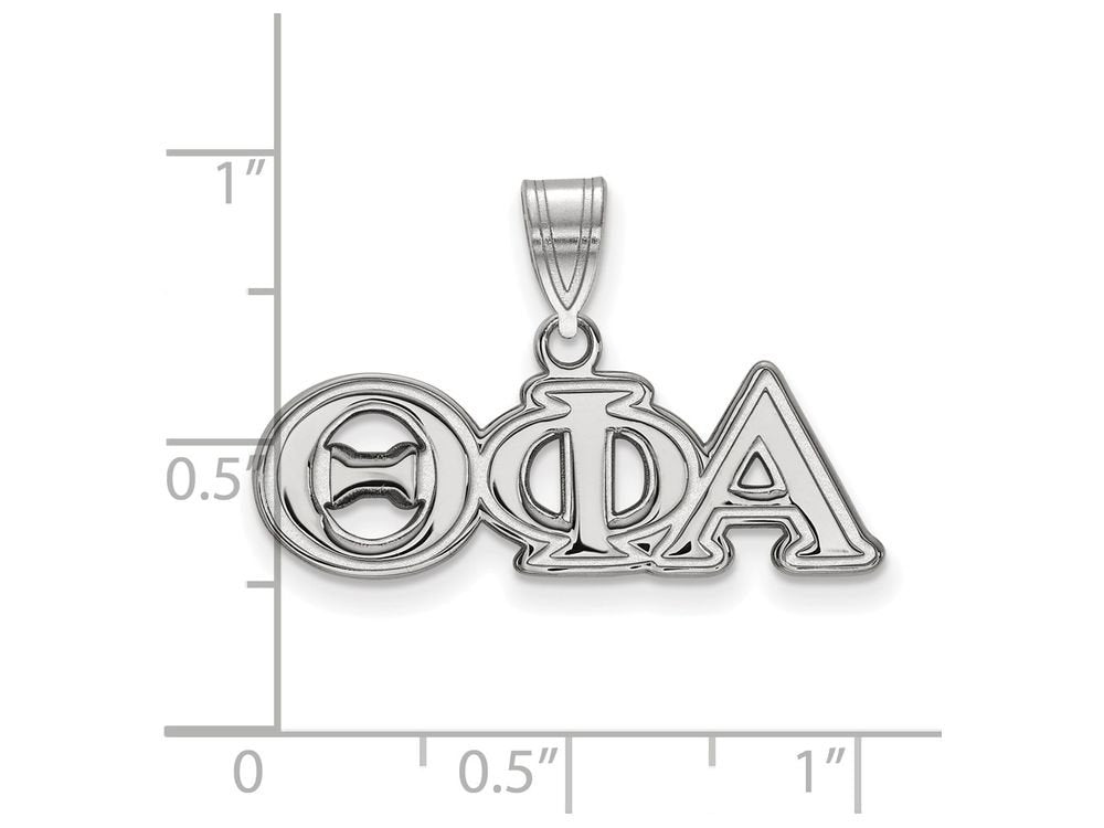 Sterling Silver Official Licensed Greek Sororities Theta Phi Alpha (???) Medium Pendant