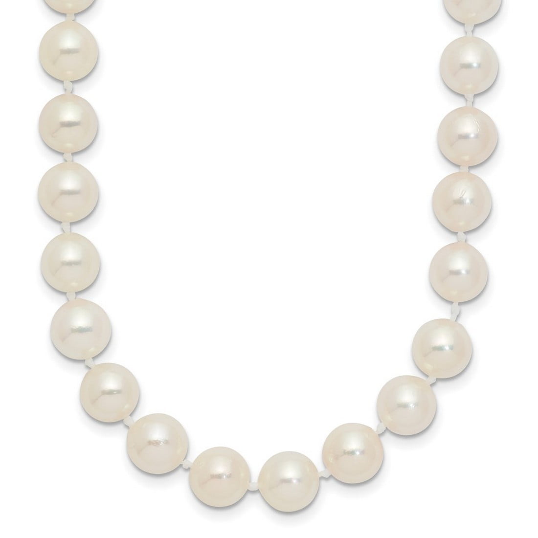 14k 7-8mm White Round Akoya Saltwater Cultured Pearl 24 inch Necklace