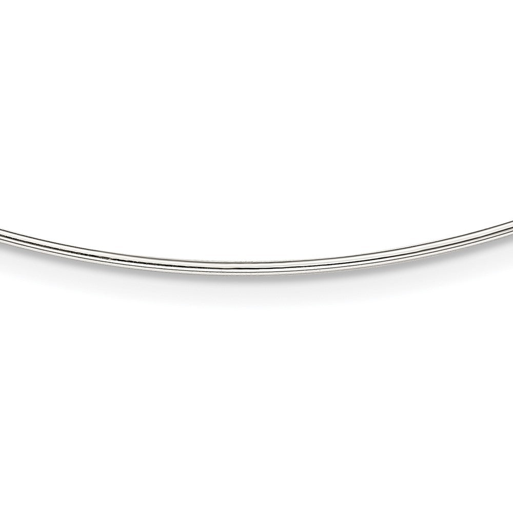 Sterling Silver Solid Polished 1.2mm Neck Wire Necklace 18 Inches