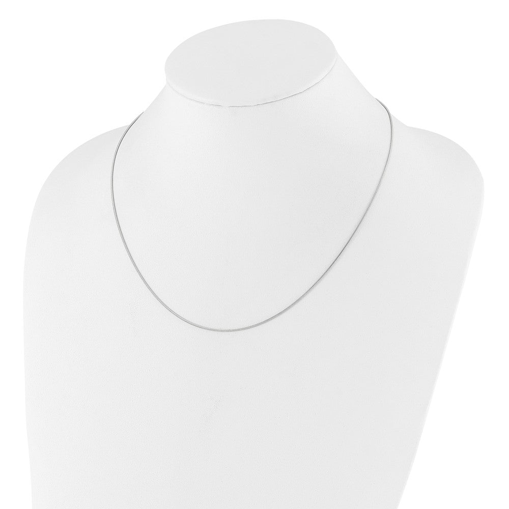 Sterling Silver RH-plated Adjustable .95mm Snake Chain