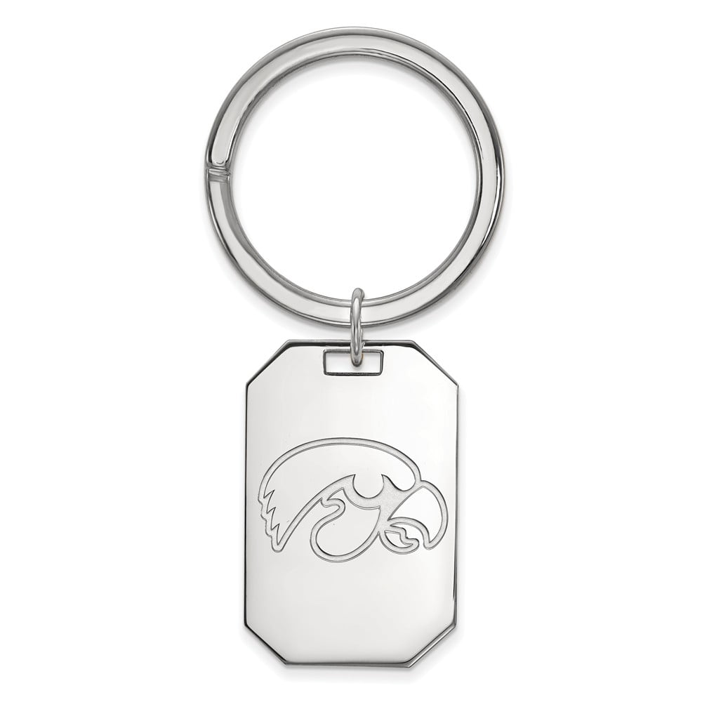 Sterling Silver U of Iowa Key Chain