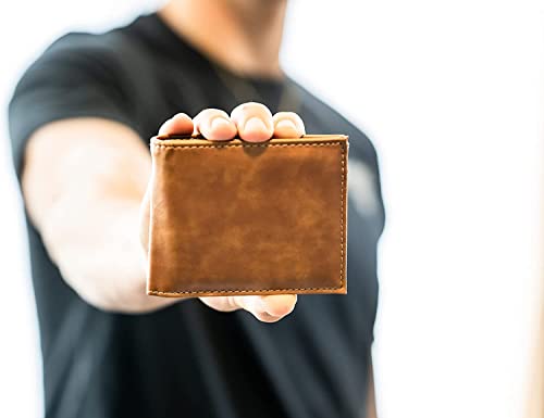 Golden State NBA Warriors Laser Engraved Brown Billfold Wallet