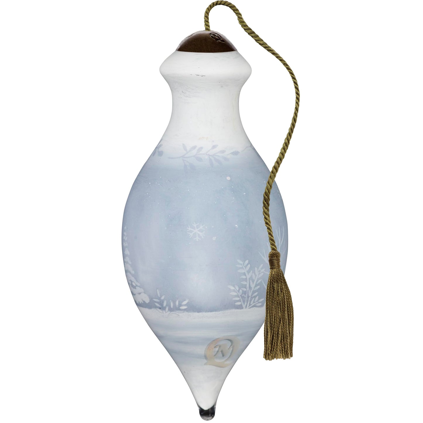 Ne’Qwa Art - Snowman Ornament, Snowman Hand-Painted Blown Glass Ornament, Hoppy Christmas to All Sarah Summers by, Precious Moments