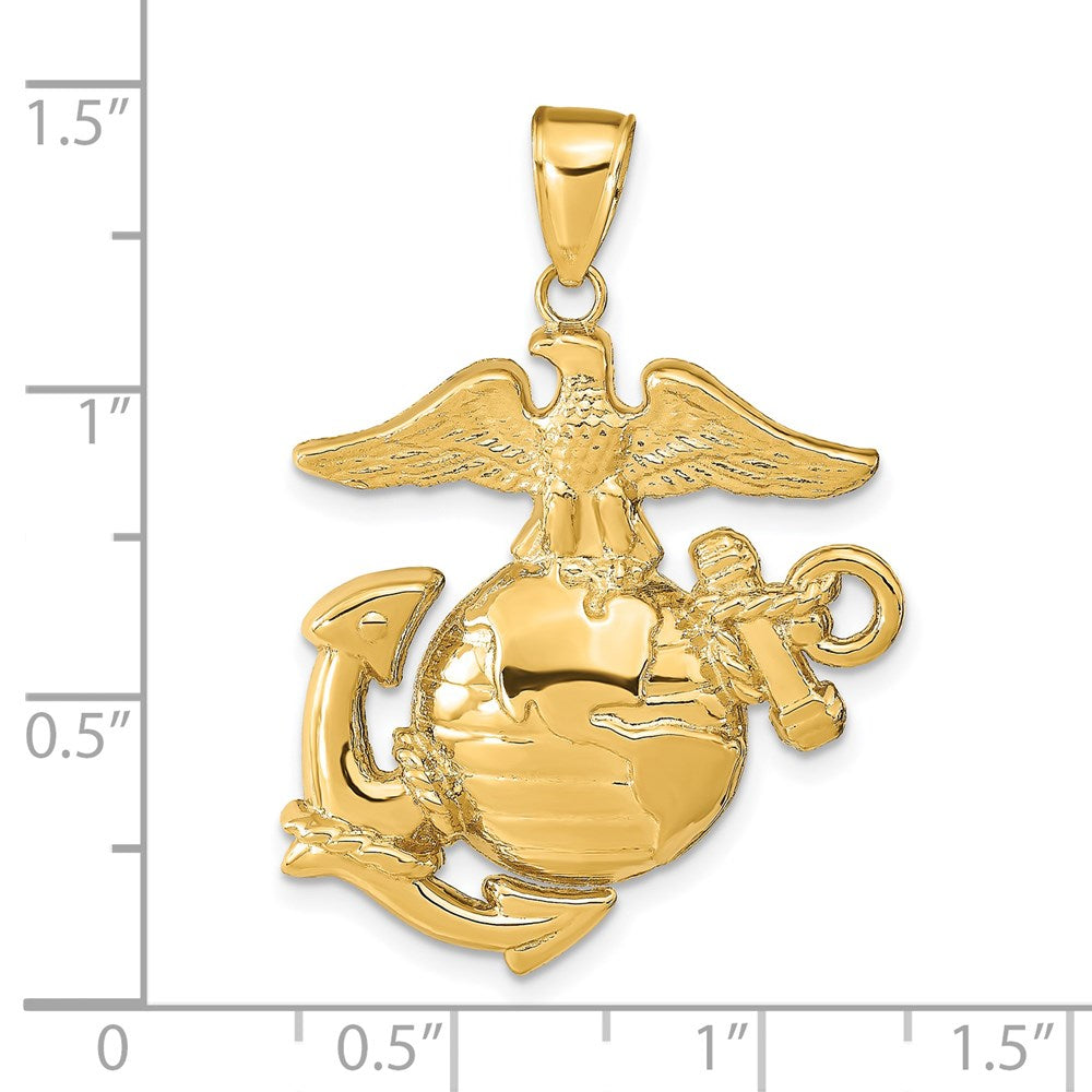 14K Marine Corps Insignia Pendant