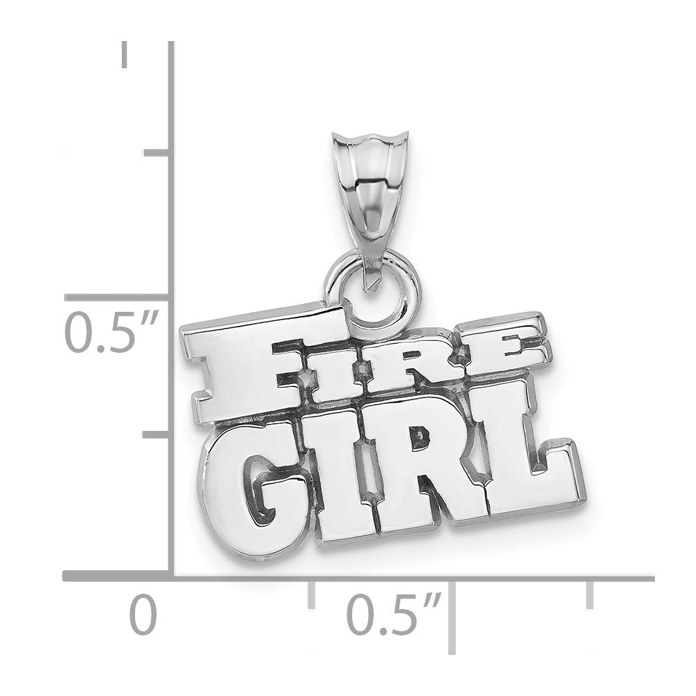 Sterling Silver Fire Girl Pendant