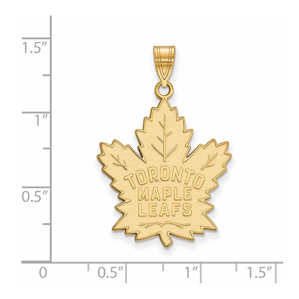 LogoArt 10K Yellow Gold NHL LogoArt Toronto Maple Leafs XL Pendant
